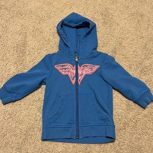 Hanna Andersson Girls Wonder Woman Zip Hoodie